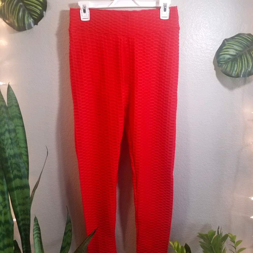 Red "TikTok" Leggings
